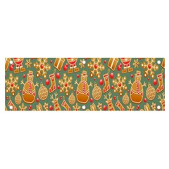 Pattern Seamless Gingerbread Christmas Decorative Banner And Sign 6  X 2 