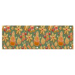 Pattern Seamless Gingerbread Christmas Decorative Banner and Sign 6  x 2  Front