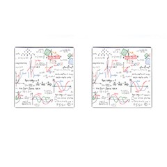 Math Formula Pattern Cufflinks (square) by Wegoenart