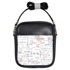 Math Formula Pattern Girls Sling Bag by Wegoenart