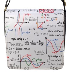 Math Formula Pattern Flap Closure Messenger Bag (s) by Wegoenart