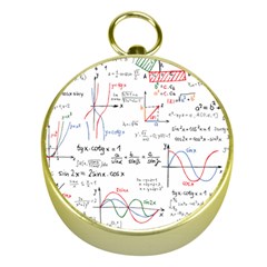 Math Formula Pattern Gold Compasses by Wegoenart