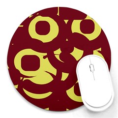 Illustration Art Pattern Design Painting- Round Mousepads by Wegoenart