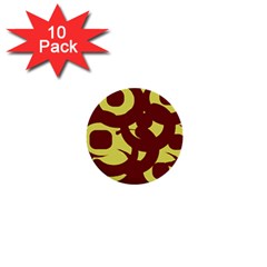 Illustration Art Pattern Design Painting- 1  Mini Buttons (10 Pack)  by Wegoenart