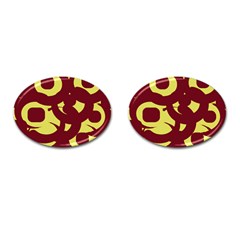 Illustration Art Pattern Design Painting- Cufflinks (oval) by Wegoenart