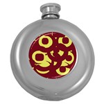 Illustration Art Pattern Design Painting- Round Hip Flask (5 oz) Front