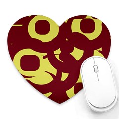 Illustration Art Pattern Design Painting- Heart Mousepads by Wegoenart