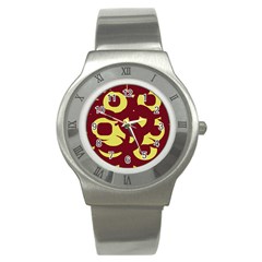 Illustration Art Pattern Design Painting- Stainless Steel Watch by Wegoenart