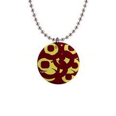 Illustration Art Pattern Design Painting- 1  Button Necklace by Wegoenart