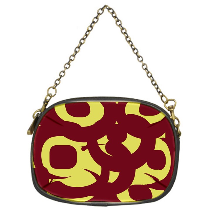 Illustration Art Pattern Design Painting- Chain Purse (One Side)