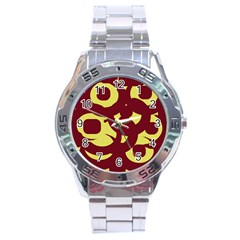 Illustration Art Pattern Design Painting- Stainless Steel Analogue Watch by Wegoenart