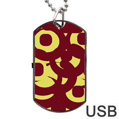 Illustration Art Pattern Design Painting- Dog Tag Usb Flash (two Sides) by Wegoenart