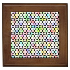 Honeycomb Art Pattern Design Background Framed Tile by Wegoenart