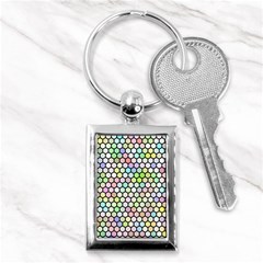 Honeycomb Art Pattern Design Background Key Chain (rectangle) by Wegoenart