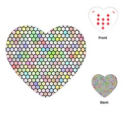 Honeycomb Art Pattern Design Background Playing Cards Single Design (heart) by Wegoenart