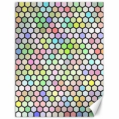 Honeycomb Art Pattern Design Background Canvas 12  X 16  by Wegoenart