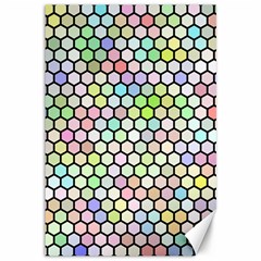 Honeycomb Art Pattern Design Background Canvas 12  X 18  by Wegoenart