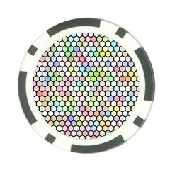 Honeycomb Art Pattern Design Background Poker Chip Card Guard by Wegoenart