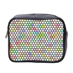 Honeycomb Art Pattern Design Background Mini Toiletries Bag (two Sides) by Wegoenart