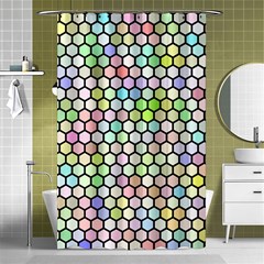 Honeycomb Art Pattern Design Background Shower Curtain 48  X 72  (small)  by Wegoenart