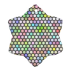 Honeycomb Art Pattern Design Background Ornament (snowflake) by Wegoenart