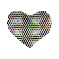 Honeycomb Art Pattern Design Background Standard 16  Premium Heart Shape Cushions by Wegoenart