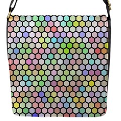 Honeycomb Art Pattern Design Background Flap Closure Messenger Bag (s) by Wegoenart