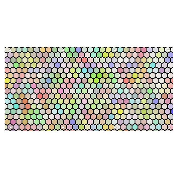 Honeycomb Art Pattern Design Background Banner and Sign 8  x 4 