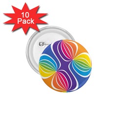 Illustration Abstract Background Pattern Rainbow Color 1 75  Buttons (10 Pack) by Wegoenart