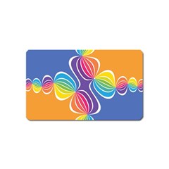 Illustration Abstract Background Pattern Rainbow Color Magnet (name Card) by Wegoenart