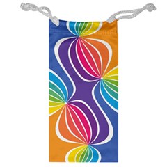 Illustration Abstract Background Pattern Rainbow Color Jewelry Bag by Wegoenart