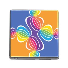 Illustration Abstract Background Pattern Rainbow Color Memory Card Reader (square 5 Slot) by Wegoenart