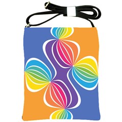 Illustration Abstract Background Pattern Rainbow Color Shoulder Sling Bag by Wegoenart