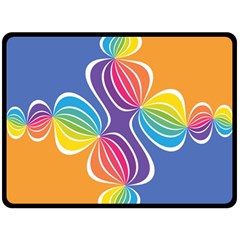 Illustration Abstract Background Pattern Rainbow Color Fleece Blanket (large) 