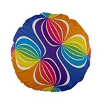 Illustration Abstract Background Pattern Rainbow Color Standard 15  Premium Round Cushions Front