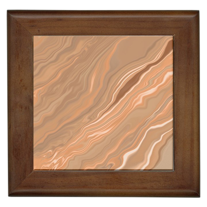 Abstract Marble Effect Earth Stone Texture Framed Tile