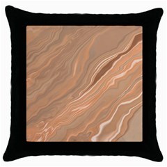 Abstract Marble Effect Earth Stone Texture Throw Pillow Case (black) by Wegoenart