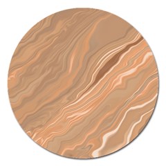 Abstract Marble Effect Earth Stone Texture Magnet 5  (round) by Wegoenart