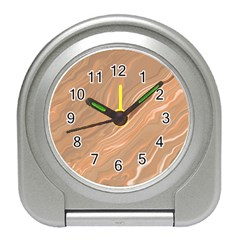 Abstract Marble Effect Earth Stone Texture Travel Alarm Clock by Wegoenart