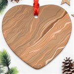 Abstract Marble Effect Earth Stone Texture Heart Ornament (Two Sides) Front