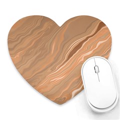 Abstract Marble Effect Earth Stone Texture Heart Mousepads by Wegoenart