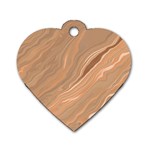 Abstract Marble Effect Earth Stone Texture Dog Tag Heart (Two Sides) Front