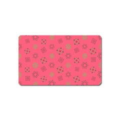 Pink Art Pattern Design Geometric Magnet (name Card) by Wegoenart