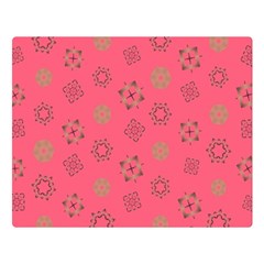 Pink Art Pattern Design Geometric Double Sided Flano Blanket (large)  by Wegoenart