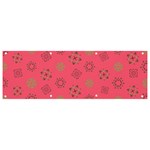 Pink Art Pattern Design Geometric Banner and Sign 9  x 3  Front