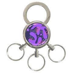 Abstract Background Shape Shapes 3-ring Key Chain by Wegoenart