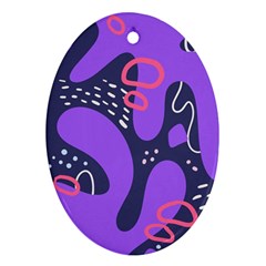 Abstract Background Shape Shapes Oval Ornament (two Sides) by Wegoenart