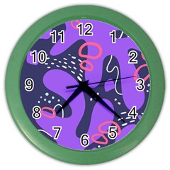 Abstract Background Shape Shapes Color Wall Clock by Wegoenart