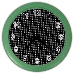 Illustration  Dots Dot Geometric Pattern Digital Art Color Wall Clock by Wegoenart