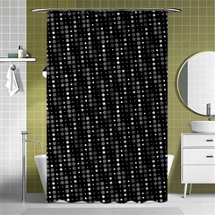 Illustration  Dots Dot Geometric Pattern Digital Art Shower Curtain 48  X 72  (small)  by Wegoenart